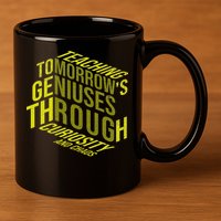 Science Teacher Scientist Teaching Tomorrows Geniuses Quote 11oz C Handle Ceramic Mug