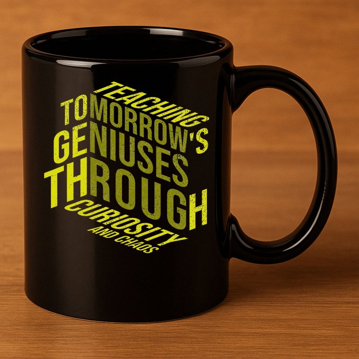 Science Teacher Scientist Teaching Tomorrows Geniuses Quote 11oz C Handle Ceramic Mug