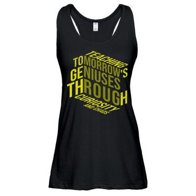 Science Teacher Scientist Teaching Tomorrows Geniuses Quote Ladies Essential Flowy Tank
