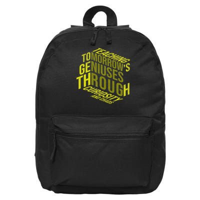 Science Teacher Scientist Teaching Tomorrows Geniuses Quote 16 in Basic Backpack