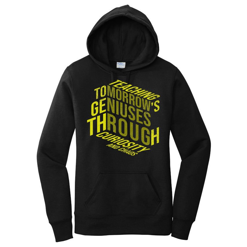 Science Teacher Scientist Teaching Tomorrows Geniuses Quote Women's Pullover Hoodie