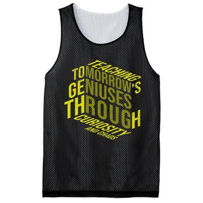 Science Teacher Scientist Teaching Tomorrows Geniuses Quote Mesh Reversible Basketball Jersey Tank