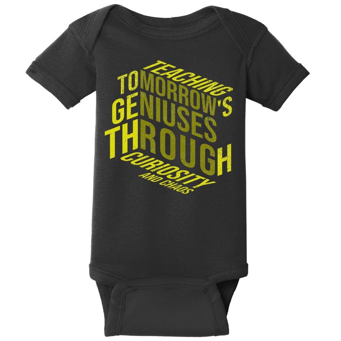 Science Teacher Scientist Teaching Tomorrows Geniuses Quote Baby Bodysuit