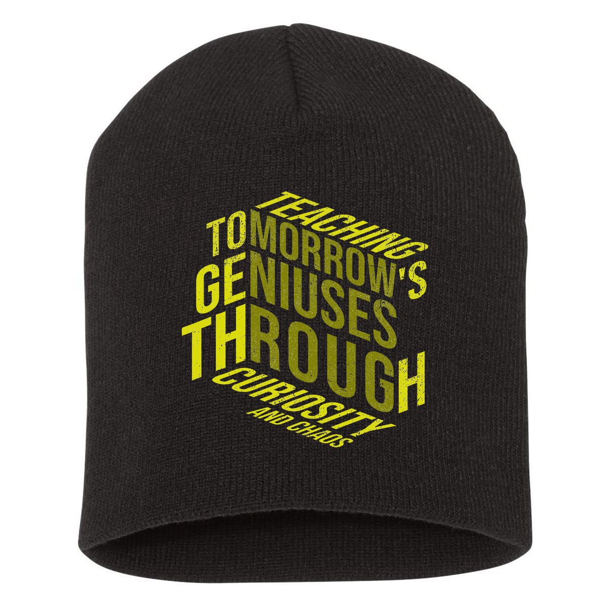 Science Teacher Scientist Teaching Tomorrows Geniuses Quote Short Acrylic Beanie