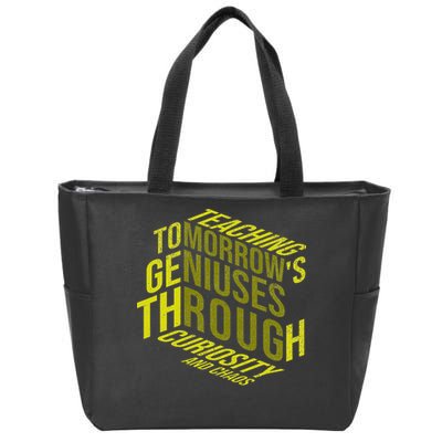 Science Teacher Scientist Teaching Tomorrows Geniuses Quote Zip Tote Bag