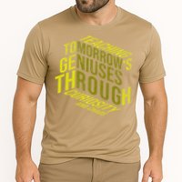Science Teacher Scientist Teaching Tomorrows Geniuses Quote Cooling Performance Crew T-Shirt