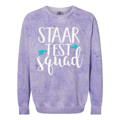 Staar Test Squad Elementary Teacher Test Day Colorblast Crewneck Sweatshirt