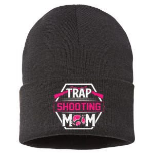 Skeet Trap Shooting Mom funny Mother's Day Sustainable Knit Beanie