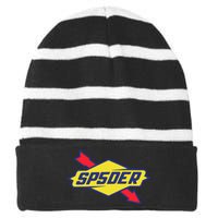 Sp5der The Spot Striped Beanie with Solid Band