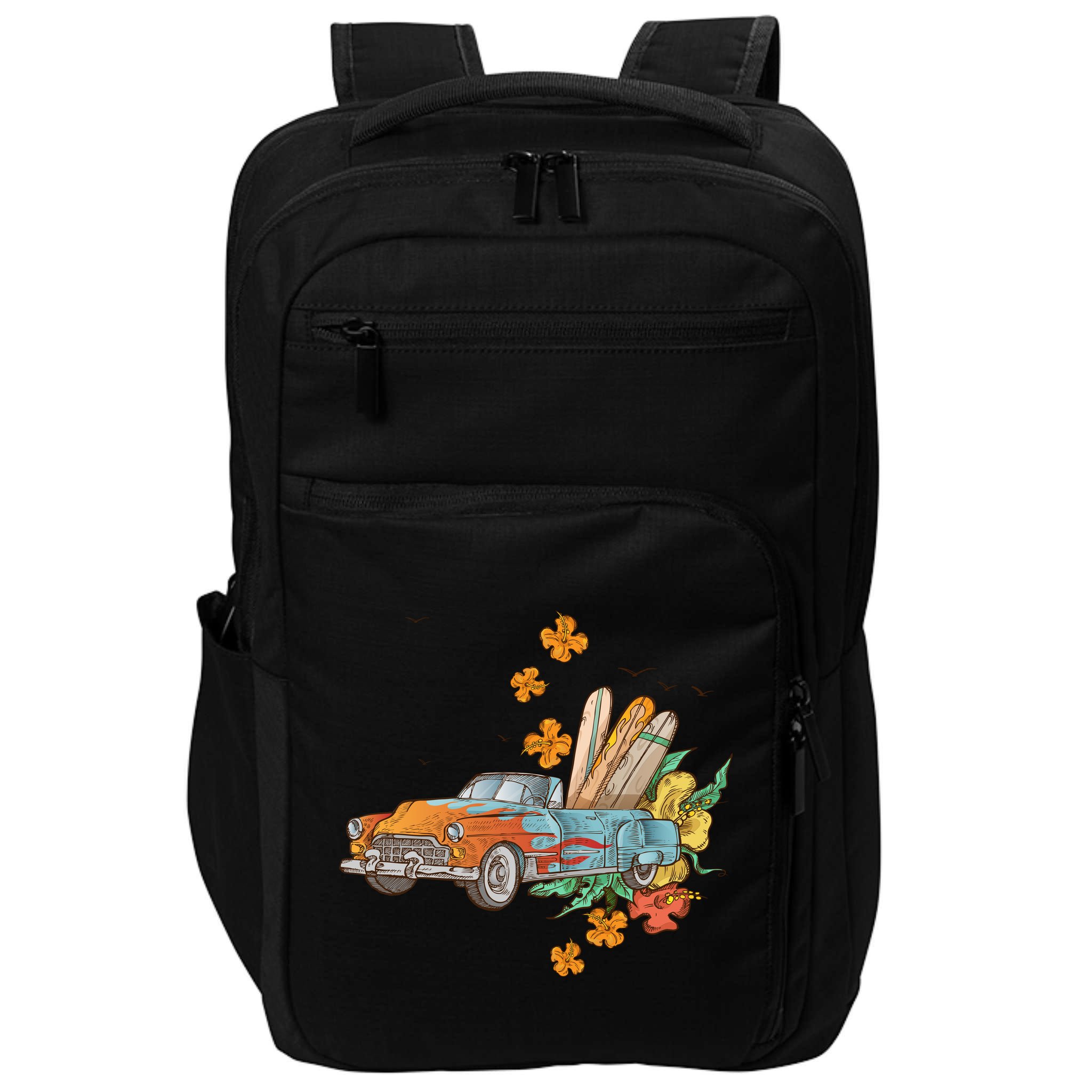 Surfing Tropical Summer Retro Truck Impact Tech Backpack