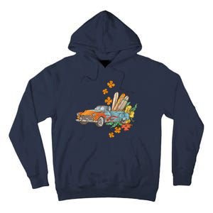 Surfing Tropical Summer Retro Truck Tall Hoodie