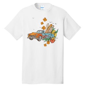 Surfing Tropical Summer Retro Truck Tall T-Shirt