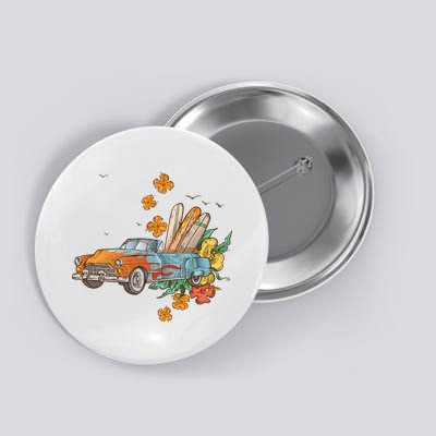 Surfing Tropical Summer Retro Truck Button