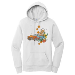 Surfing Tropical Summer Retro Truck Women's Pullover Hoodie