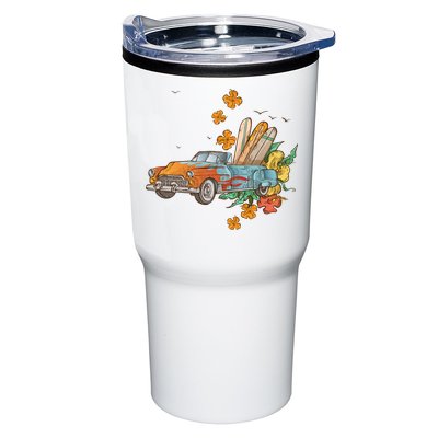 Surfing Tropical Summer Retro Truck Tumbler