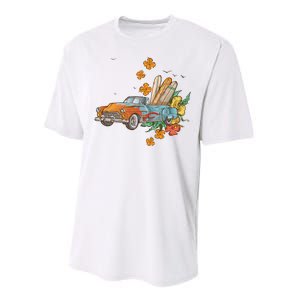 Surfing Tropical Summer Retro Truck Performance Sprint T-Shirt