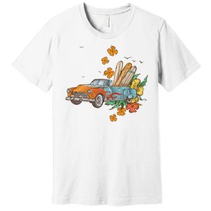 Surfing Tropical Summer Retro Truck Premium T-Shirt