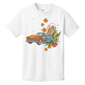 Surfing Tropical Summer Retro Truck Kids T-Shirt