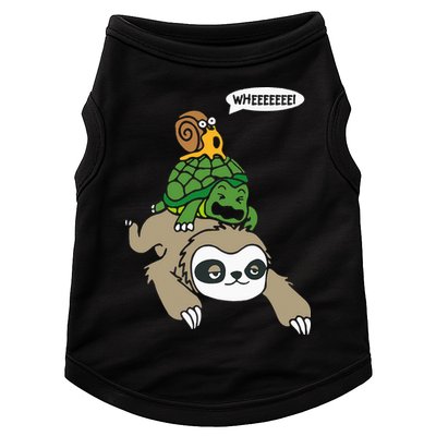 Sloth Turtle Snail Piggyback Animal Running Wild Doggie Tank