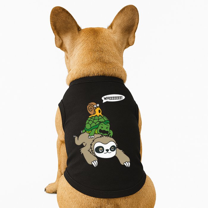 Sloth Turtle Snail Piggyback Animal Running Wild Doggie Tank
