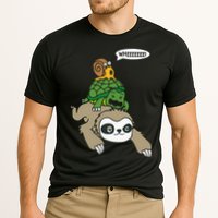 Sloth Turtle Snail Piggyback Animal Running Wild Performance Shirt