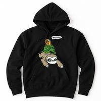 Sloth Turtle Snail Piggyback Animal Running Wild Hoodie