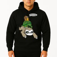 Sloth Turtle Snail Piggyback Animal Running Wild Hoodie