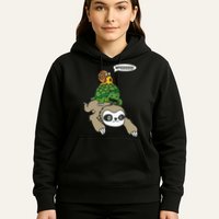 Sloth Turtle Snail Piggyback Animal Running Wild Hoodie