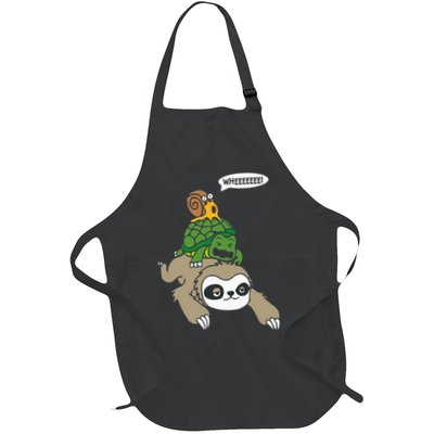 Sloth Turtle Snail Piggyback Animal Running Wild Apron