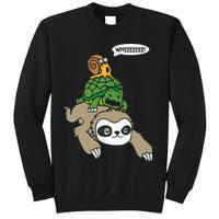 Sloth Turtle Snail Piggyback Animal Running Wild Sweatshirt