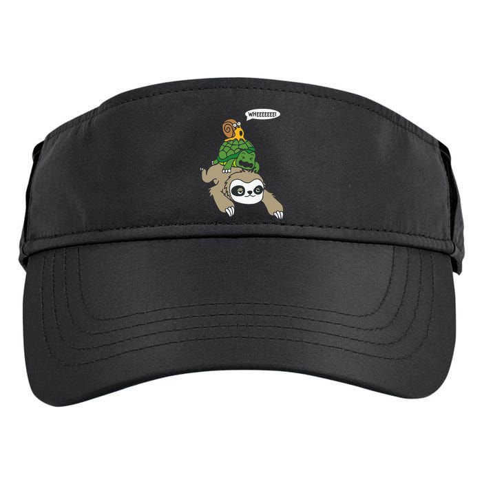 Sloth Turtle Snail Piggyback Animal Running Wild Adult Drive Performance Visor