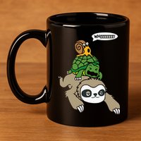 Sloth Turtle Snail Piggyback Animal Running Wild 11oz C Handle Ceramic Mug