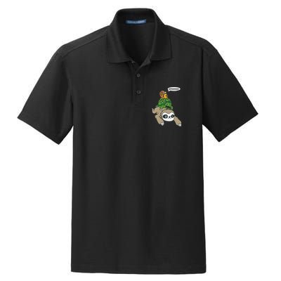Sloth Turtle Snail Piggyback Animal Running Wild Dry Zone Grid Polo