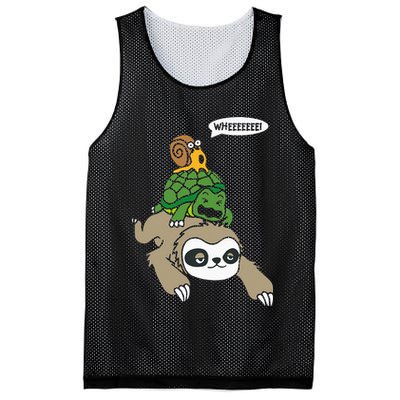 Sloth Turtle Snail Piggyback Animal Running Wild Mesh Reversible Basketball Jersey Tank
