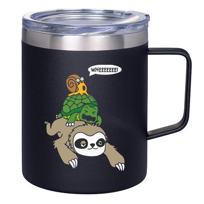 Sloth Turtle Snail Piggyback Animal Running Wild 12oz Stainless Steel Coffee Mug
