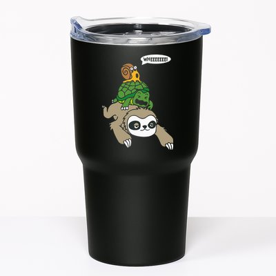 Sloth Turtle Snail Piggyback Animal Running Wild Tumbler