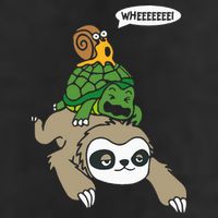 Sloth Turtle Snail Piggyback Animal Running Wild 25L Jumbo Tote
