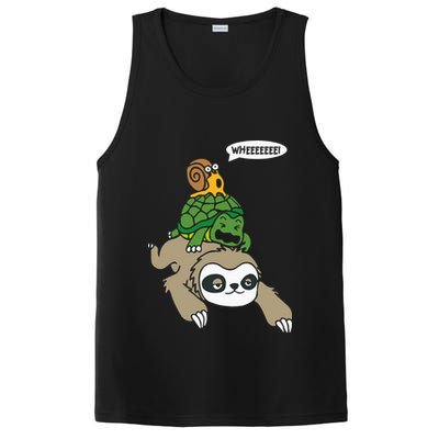 Sloth Turtle Snail Piggyback Animal Running Wild PosiCharge Competitor Tank