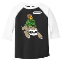 Sloth Turtle Snail Piggyback Animal Running Wild Toddler Fine Jersey T-Shirt