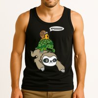 Sloth Turtle Snail Piggyback Animal Running Wild Tank Top