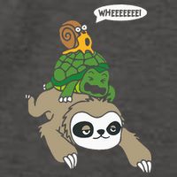 Sloth Turtle Snail Piggyback Animal Running Wild Vector Backpack