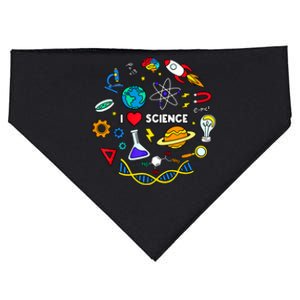 Science Tshirt, Science Lover Shirt, I Love Science USA-Made Doggie Bandana