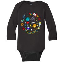 Science Tshirt, Science Lover Shirt, I Love Science Baby Long Sleeve Bodysuit