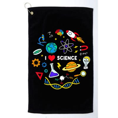 Science Tshirt, Science Lover Shirt, I Love Science Platinum Collection Golf Towel