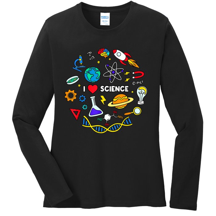 Science Tshirt, Science Lover Shirt, I Love Science Ladies Long Sleeve Shirt