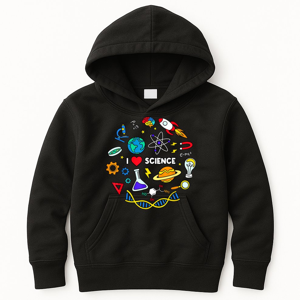 Science Tshirt, Science Lover Shirt, I Love Science Kids Hoodie