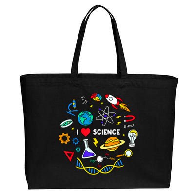 Science Tshirt, Science Lover Shirt, I Love Science Cotton Canvas Jumbo Tote