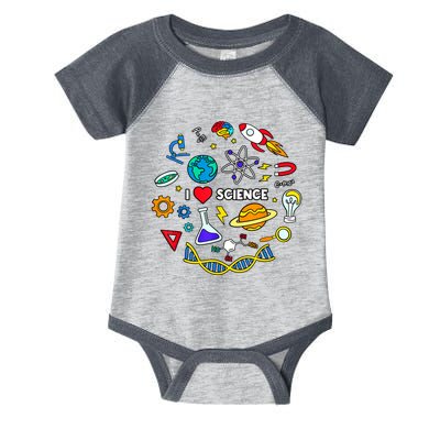 Science Tshirt, Science Lover Shirt, I Love Science Infant Baby Jersey Bodysuit