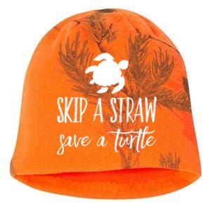 Sea Turtle Skip A Straw Save A Turtle Gift Kati - Camo Knit Beanie