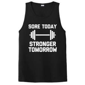 Sore Today Stronger Tomorrow Gift Funny Cool Gym Workout Gift PosiCharge Competitor Tank